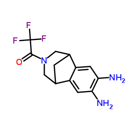 2,3,4,5-四氢-3-(三氟乙酰基)-1,5-甲桥-1H-3-苯并氮杂卓-7,8-二胺结构式