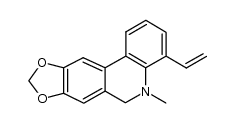 5-methyl-4-vinyl-5,6-dihydro-[1,3]dioxolo[4,5-j]phenanthridine结构式