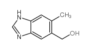 6-甲基-(9ci)-1H-苯并咪唑-5-甲醇结构式