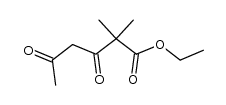 2,2-dimethyl-3,5-dioxo-hexanoic acid ethyl ester结构式