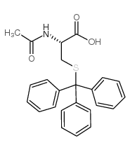 (R)-2-乙酰胺基-3-(三苯甲基硫基)丙酸结构式