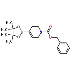 Benzyl 4-(4,4,5,5-tetramethyl-1,3,2-dioxaborolan-2-yl)-3,6-dihydro-1(2H)-pyridinecarboxylate Structure