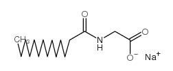 N-甲基-N-(1-氧代十四烷基)氨基乙酸钠结构式