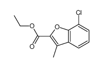 7-氯-3-甲基-苯并呋喃-2-羧酸乙酯结构式