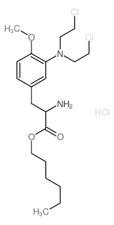 hexyl 2-amino-3-[3-[bis(2-chloroethyl)amino]-4-methoxyphenyl]propanoate,hydrochloride结构式