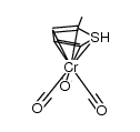 η5-2-metylthiophenetricarbonylchromium(0) Structure