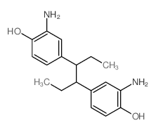 2-amino-4-[4-(3-amino-4-hydroxy-phenyl)hexan-3-yl]phenol结构式