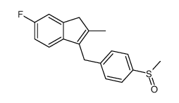 (+/-)-6-Fluoro-3-(4-methanesulfinylbenzyl)-2-methyl-1H-indene Structure