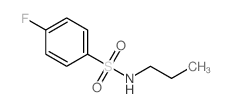 N-丙基-4-氟苯磺酰胺结构式