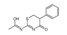 N-(4-oxo-5-phenyl-5,6-dihydro-1,3-thiazin-2-yl)acetamide结构式