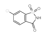 6-氯苯并[d]异噻唑-3(2H)-酮1,1-二氧化物结构式