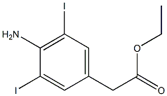 (4-Amino-3,5-diiodo-phenyl)-acetic acid ethyl ester Structure