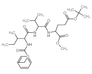 methyl tert-butyl 2-[[3-methyl-2-[(3-methyl-2-phenylmethoxycarbonylamino-pentanoyl)amino]butanoyl]amino]pentanedioate structure