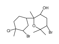 (2R)-5β-Bromo-2-[(1S,3S,4S)-3-bromo-4-chloro-4-methylcyclohexyl]tetrahydro-2,6,6-trimethyl-2H-pyran-3α-ol Structure