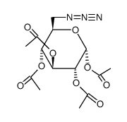 1,2,3,4-O-四乙酰基-6-叠氮-6-脱氧-a-D-吡喃葡萄糖结构式