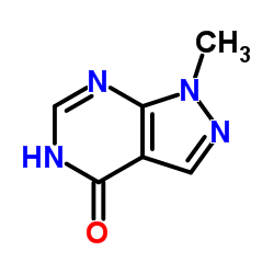 1-甲基-1,5-二氢吡唑并[3,4-d]嘧啶-4-酮结构式