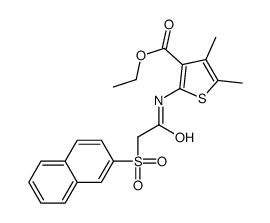 ethyl 4,5-dimethyl-2-[(2-naphthalen-2-ylsulfonylacetyl)amino]thiophene-3-carboxylate结构式