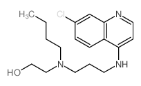 2-[butyl-[3-[(7-chloroquinolin-4-yl)amino]propyl]amino]ethanol结构式