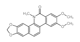 (1,3)Benzodioxolo(5,6-c)phenanthridin-13(12H)-one, 2,3-dimethoxy-12-methyl-结构式