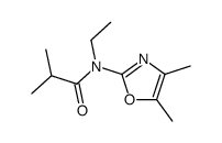 N-(4,5-dimethyl-1,3-oxazol-2-yl)-N-ethyl-2-methylpropanamide结构式