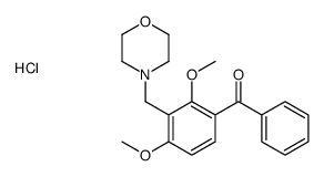 [2,4-dimethoxy-3-(morpholin-4-ium-4-ylmethyl)phenyl]-phenylmethanone,chloride Structure
