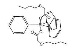 (C6H5)3Bi(OOCCH2S(n-C4H9))2 Structure