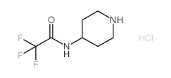 2,2,2-三氟-N-(4-哌啶基)乙酰胺盐酸盐结构式