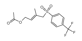 1-(p-trifluoromethylphenylsulfonyl)-2-methyl-4-acetoxy-but-2-ene结构式