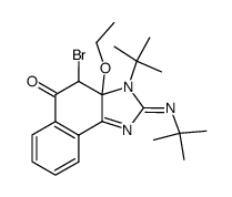 4-bromo-3-tert-butyl-2-tert-butylimino-3a-ethoxy-2,3,3a,4-tetrahydro-naphtho[1,2-d]imidazol-5-one结构式