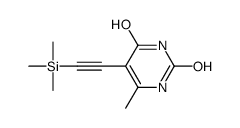 6-甲基-5-((三甲基甲硅烷基)乙炔)嘧啶-2,4-二醇结构式