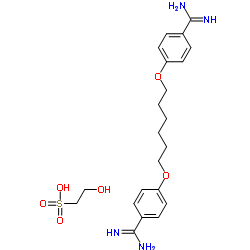 己脒定二(羟乙基磺酸)盐结构式