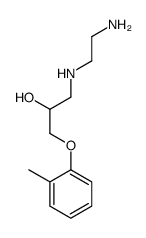 1-(2-aminoethylamino)-3-(2-methylphenoxy)propan-2-ol结构式