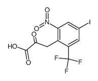 3-(4-iodo-2-nitro-6-(trifluoromethyl)phenyl)-2-oxopropanoic acid Structure