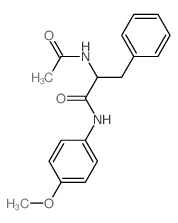 2-acetamido-N-(4-methoxyphenyl)-3-phenyl-propanamide结构式