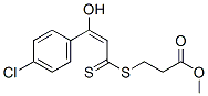 3-[[3-(4-Chlorophenyl)-3-hydroxy-1-thioxo-2-propenyl]thio]propionic acid methyl ester结构式