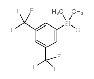 3,5-二(三氟甲基)苯基二甲基氯硅烷结构式