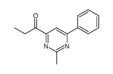 1-(2-methyl-6-phenylpyrimidin-4-yl)propan-1-one结构式
