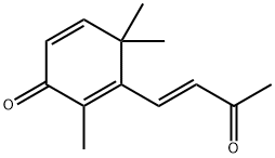 2,5-Cyclohexadien-1-one, 2,4,4-trimethyl-3-(3-oxo-1-butenyl)-, (E)- (9CI)结构式