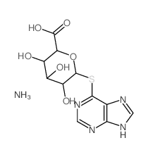 3,4,5-trihydroxy-6-(5H-purin-6-ylsulfanyl)oxane-2-carboxylic acid结构式