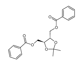 ((4S,5S)-2,2-dimethyl-1,3-dioxolane-4,5-diyl)bis(methylene) dibenzoate结构式