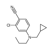 2-氯-4-[(环丙基甲基)丙基氨基]苯甲腈结构式