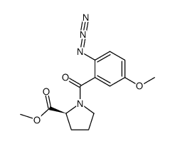 (S)-1-(2-Azido-5-methoxy-benzoyl)-pyrrolidine-2-carboxylic acid methyl ester结构式