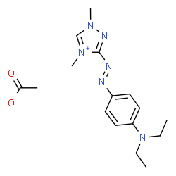 3-[[4-(diethylamino)phenyl]azo]-1,4-dimethyl-1H-1,2,4-triazolium acetate结构式