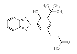 3-(2-苯并三氮唑基)-4-羟基-5-叔丁基苯丙酸结构式