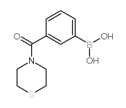 3-(硫代吗啉-4-羰基)苯基硼酸结构式