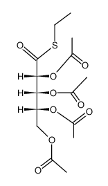 tetra-O-acetyl-1-thio-D-ribonic acid S-ethyl ester Structure