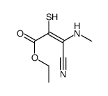 ethyl 3-cyano-3-(methylamino)-2-sulfanylprop-2-enoate结构式