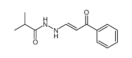 Isobutyric acid N'-((E)-3-oxo-3-phenyl-propenyl)-hydrazide Structure