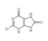 1H-Purine-6,8-dione,2-bromo-7,9-dihydro-结构式