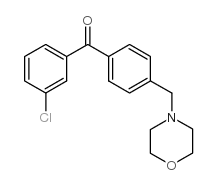 (3-氯苯基)(4-吗啉-4-甲基苯基)甲酮结构式
